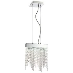 Eurofase Rossi 9 3/4"W Chrome And Crystal LED Mini Pendant -Modern Lamp Shop eurofase rossi 9 and three quarter inchw chrome and crystal led mini pendant 9k406views1