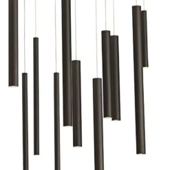 Eurofase Santana 42" Wide Black LED Multi Light Pendant -Modern Lamp Shop eurofase santana 42 inch wide black led multi light pendant 35a87views1