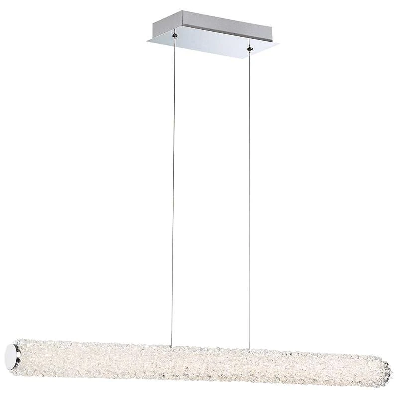 Eurofase Sassi 37"W Chrome LED Kitchen Island Light Pendant 2 Eurofase Sassi 37"W Chrome LED Kitchen Island Light Pendant - Image 2