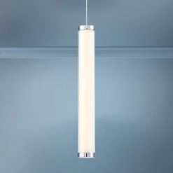 Eurofase Shaw 2 1/2" Wide Chrome LED Tube Mini Pendant Light