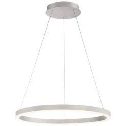 Eurofase Spunto 27 1/2" Wide Silver LED Ring Pendant Light
