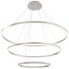 Eurofase Spunto 60 3/4" Wide Silver LED 3-Ring Pendant Light