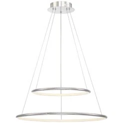 Eurofase Valley 23 1/2" Wide Chrome LED 2-Ring Pendant Light