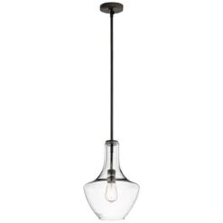 Everly 10 1/2" Wide Olde Bronze And Clear Glass Mini Pendant -Modern Lamp Shop everly 10 and one half inch wide olde bronze and clear glass mini pendant 6v145views2