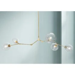 Fairfax 66" Wide Brushed Brass Modern Chandelier