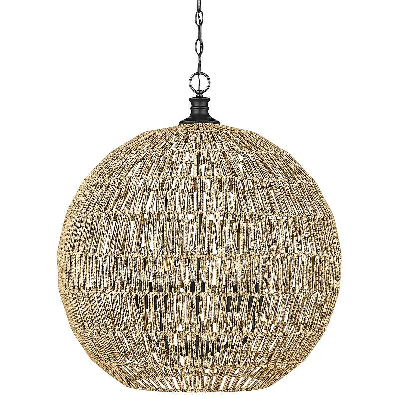 Golden Lighting Florence 25" Wide Matte Black Metal 5-Light Pendant 2 Golden Lighting Florence 25" Wide Matte Black Metal 5-Light Pendant - Image 2