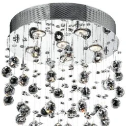 Galaxy 18" Wide Chrome And Crystal 6-Light Chandelier 6 Galaxy 18" Wide Chrome And Crystal 6-Light Chandelier -Modern Lamp Shop galaxy 18 inch wide chrome and crystal 6 light chandelier 39v37views1