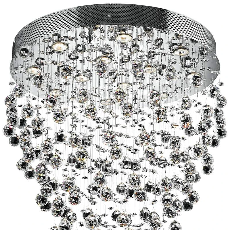 Galaxy 28" Wide Chrome And Crystal 12-Light Chandelier 3 Galaxy 28" Wide Chrome And Crystal 12-Light Chandelier - Image 3