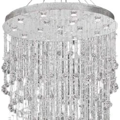 Galaxy 36" Wide Chrome And Crystal 16-Light Chandelier 5 Galaxy 36" Wide Chrome And Crystal 16-Light Chandelier -Modern Lamp Shop galaxy 36 inch wide chrome and crystal 16 light chandelier 39v56views1