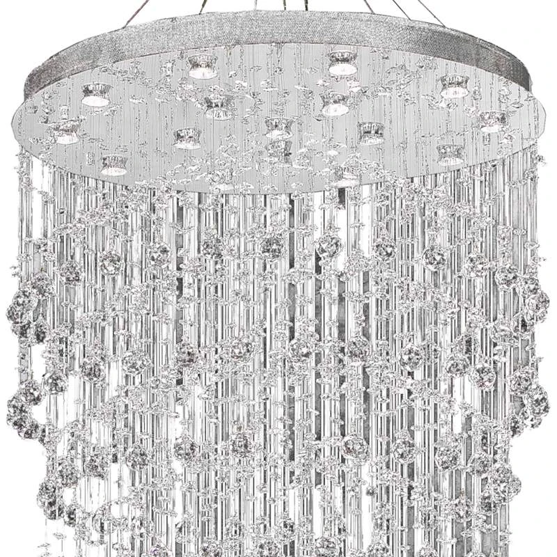 Galaxy 36" Wide Chrome And Crystal 16-Light Chandelier 3 Galaxy 36" Wide Chrome And Crystal 16-Light Chandelier - Image 3