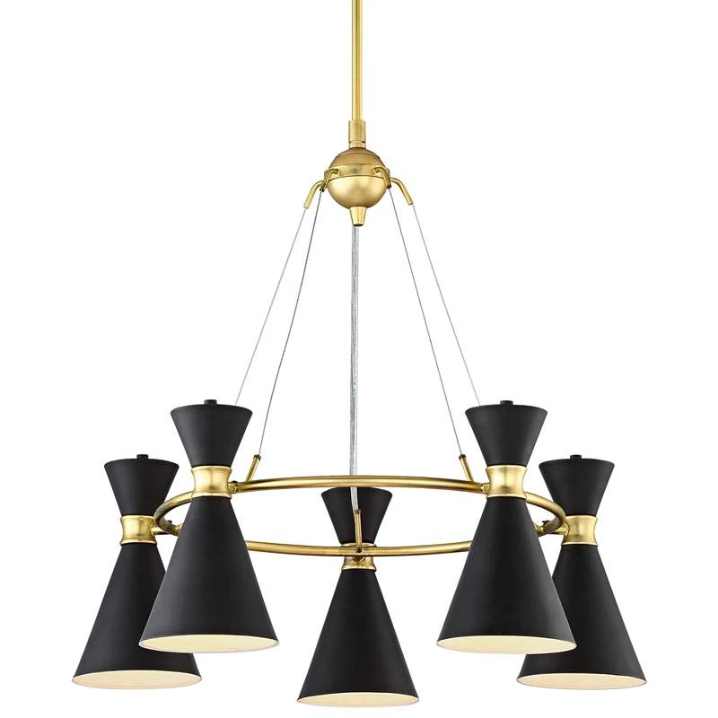 George Kovacs Conic 26" Wide Honey Gold Chandelier 2 George Kovacs Conic 26" Wide Honey Gold Chandelier - Image 2