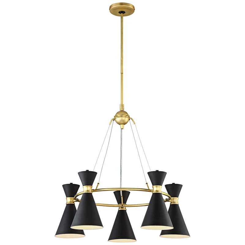 George Kovacs Conic 26" Wide Honey Gold Chandelier 3 George Kovacs Conic 26" Wide Honey Gold Chandelier - Image 3