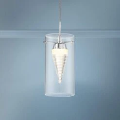George Kovacs Funnel Cloud 4"W Chrome LED Mini Pendant Light