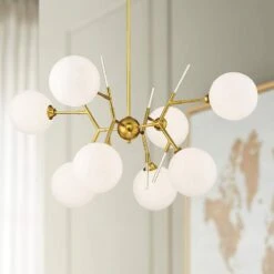 George Kovacs Polares 36" Wide Honey Gold 8-Light Chandelier