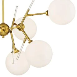 George Kovacs Polares 36" Wide Honey Gold 8-Light Chandelier -Modern Lamp Shop george kovacs polares 36 inch wide honey gold 8 light chandelier 88f08views1