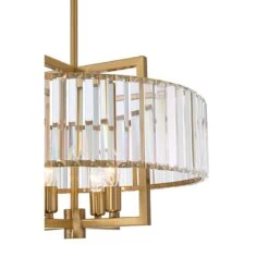 Gretel 19 1/2" Wide Soft Gold And Crystal 4-Light Pendant 8 Gretel 19 1/2" Wide Soft Gold And Crystal 4-Light Pendant -Modern Lamp Shop gretel 19 and one half inch wide soft gold and crystal 4 light pendant 379m2views1
