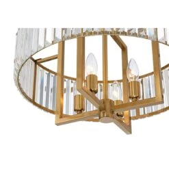 Gretel 19 1/2" Wide Soft Gold And Crystal 4-Light Pendant 9 Gretel 19 1/2" Wide Soft Gold And Crystal 4-Light Pendant -Modern Lamp Shop gretel 19 and one half inch wide soft gold and crystal 4 light pendant 379m2views2