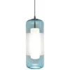 AFX Hermosa 6" Wide Nickel Aqua Glass LED Mini Pendant Light