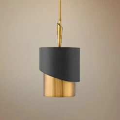Hinkley Gigi 10" Wide Heritage Brass Mini Pendant