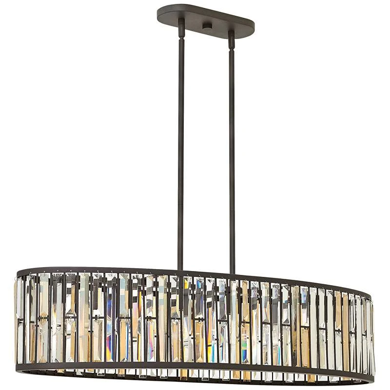 Hinkley Lighting Gemma 45" Wide Bronze 6-Light Linear Chandelier 2 Hinkley Lighting Gemma 45" Wide Bronze 6-Light Linear Chandelier - Image 2