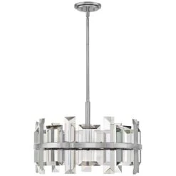 Hinkley Odette 24" Wide Polished Nickel Pendant Light -Modern Lamp Shop hinkley odette 24 inch wide polished nickel pendant light 24x36views1