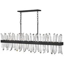 Hinkley Revel 55 1/2" Wide Black And Crystal Island Pendant