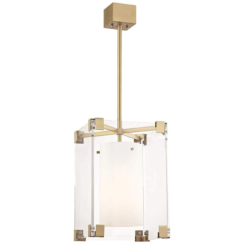 Hudson Valley Achilles 13" Wide Aged Brass Pendant Light 2 Hudson Valley Achilles 13" Wide Aged Brass Pendant Light - Image 2