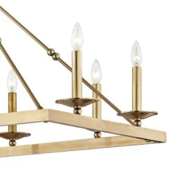 Hudson Valley Allendale 44 1/2"W Brass 10-Light Chandelier -Modern Lamp Shop hudson valley allendale 44 and one half inchw brass 10 light chandelier 59a09views1