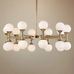 Hudson Valley Astoria 36" Wide Aged Brass LED Chandelier
