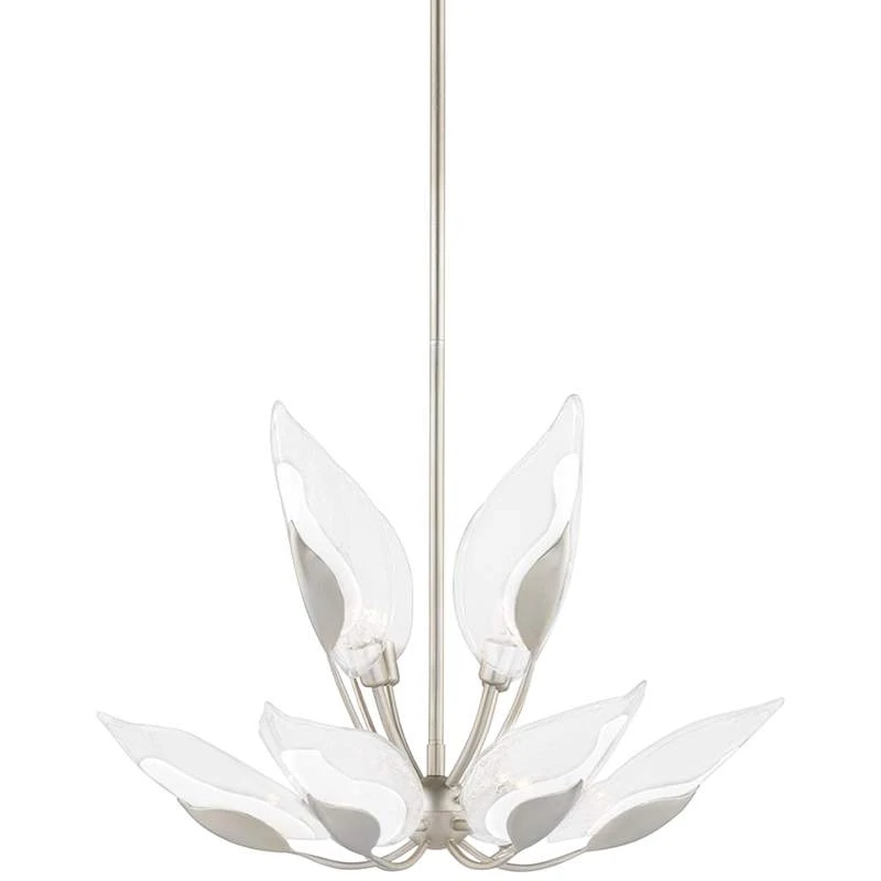 Hudson Valley Blossom 29" Wide Silver Leaf Chandelier 2 Hudson Valley Blossom 29" Wide Silver Leaf Chandelier - Image 2