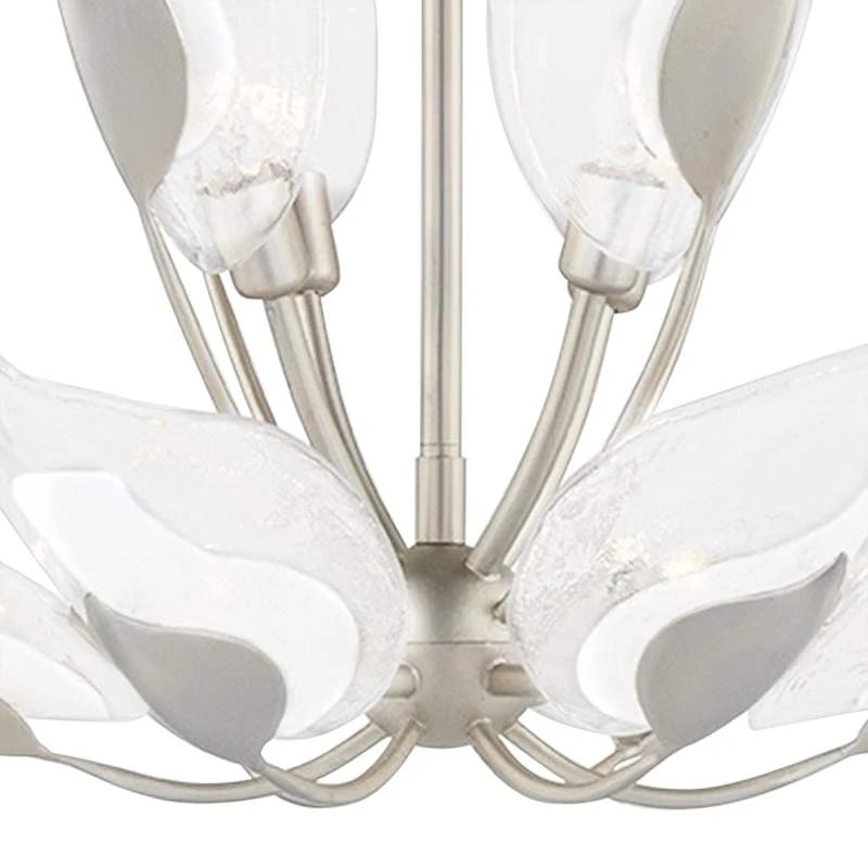 Hudson Valley Blossom 29" Wide Silver Leaf Chandelier 4 Hudson Valley Blossom 29" Wide Silver Leaf Chandelier - Image 4