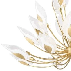 Hudson Valley Blossom 55" Wide Gold Leaf Chandelier -Modern Lamp Shop hudson valley blossom 55 inch wide gold leaf chandelier 333e0views1