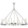 Hudson Valley Chambers 58" Wide Nickel 15-Light Chandelier