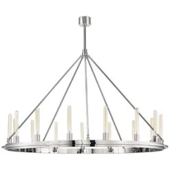 Hudson Valley Chambers 58" Wide Nickel 15-Light Chandelier