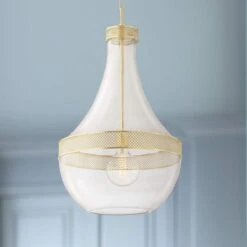 Hudson Valley Hagen 17 1/2" Wide Aged Brass Pendant Light