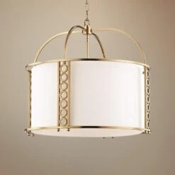 Hudson Valley Infinity 24" Wide Aged Brass Pendant Light