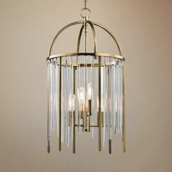 Hudson Valley Lewis 13" Wide Aged Brass Pendant