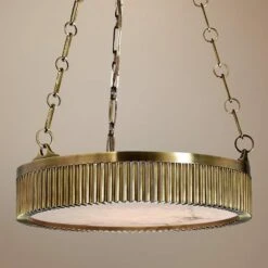 Hudson Valley Lynden 16" Wide Aged Brass Pendant Light