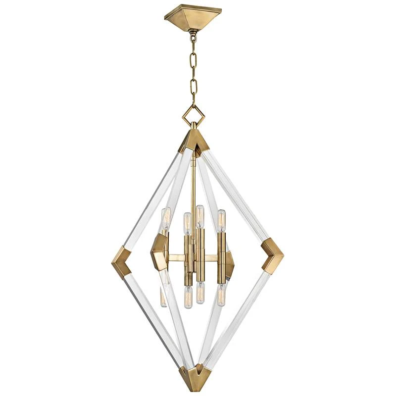 Hudson Valley Lyons 23 1/2" Wide Aged Brass Pendant Light 2 Hudson Valley Lyons 23 1/2" Wide Aged Brass Pendant Light - Image 2
