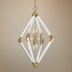 Hudson Valley Lyons 23 1/2" Wide Aged Brass Pendant Light