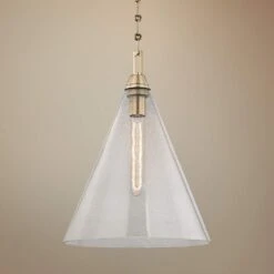 Hudson Valley Newbury 14" Wide Aged Brass Pendant Light