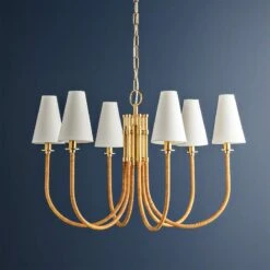 Hudson Valley Ripley 31 3/4"W Aged Brass 6-Light Chandelier