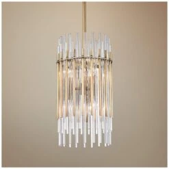 Hudson Valley Wallis 10 1/2" Wide Aged Brass Mini Pendant