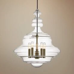 Hudson Valley Washington 20" Wide Aged Brass Pendant Light