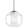 I-Biza 9 1/2"W Black W/ White Marble Shade LED Mini Pendant