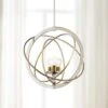 Ibis 22 1/2" Wide Polished Nickel And Brass 3-Light Pendant