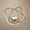 Ibis 30" Wide Polished Nickel And Brass 4-Light Pendant