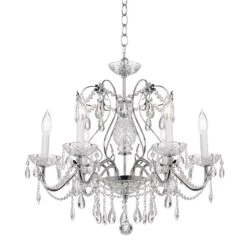 Impact 24" Wide Silver Regal Crystal Chandelier 10 Impact 24" Wide Silver Regal Crystal Chandelier -Modern Lamp Shop impact 24 inch wide silver regal crystal chandelier p2373views1