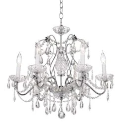 Impact 24" Wide Silver Regal Crystal Chandelier 11 Impact 24" Wide Silver Regal Crystal Chandelier -Modern Lamp Shop impact 24 inch wide silver regal crystal chandelier p2373views2