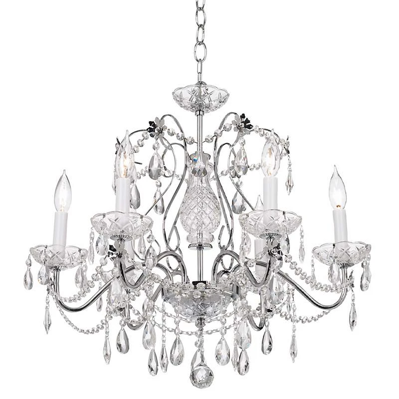 Impact 24" Wide Silver Regal Crystal Chandelier 5 Impact 24" Wide Silver Regal Crystal Chandelier - Image 5